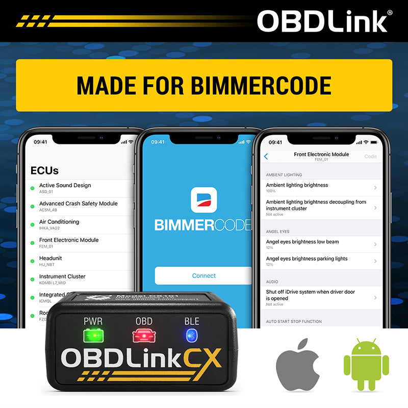 OBDLink CX BMW/Mini用Bimmercode Bluetooth 5.1 BLE OBD2アダプター用に設計