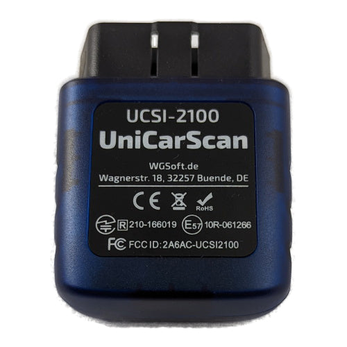 UniCarScan UCSI-2100 TuneECU、BimmerCode、MotoScan 用 OBD2 Bluetooth スキャナー